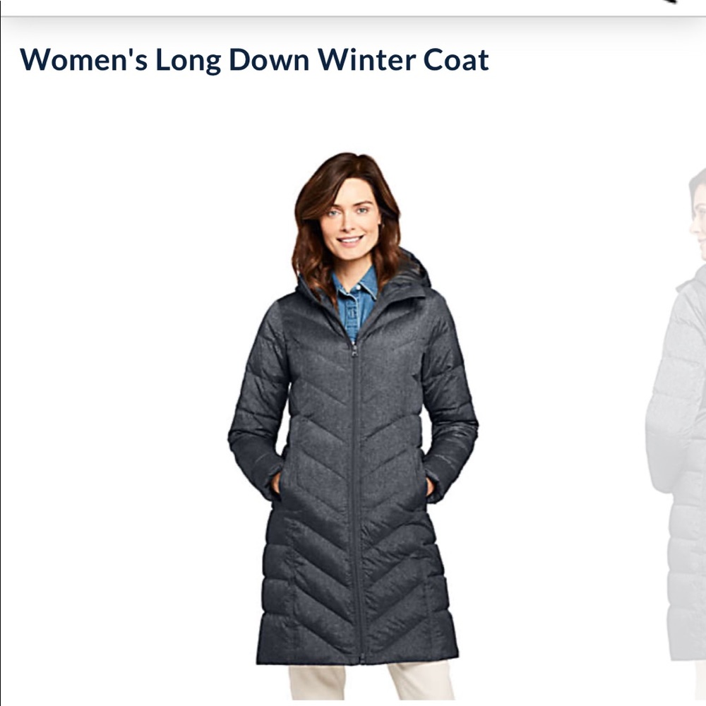 Lands End Long Down Coat